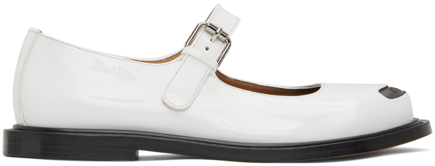 Shop Kenzo White  Paris Mary Jane Loafers In 01 White