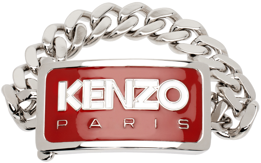 Silver & Red Kenzo Paris Bracelet
