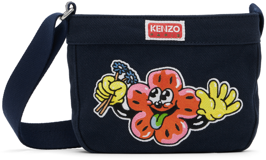 Kenzo Boke Boyコレクション ネイビー スモール バッグ-