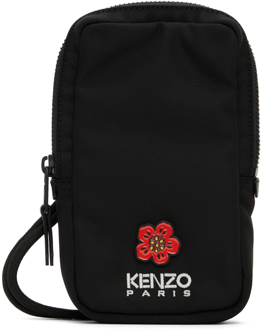 Black Kenzo Paris Phone Pouch by Kenzo on Sale