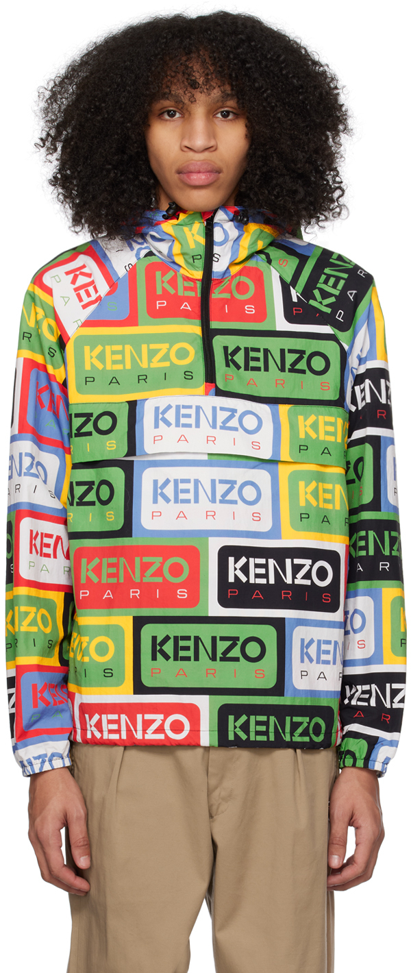 Kenzo: Multicolor Kenzo Paris Labels Jacket | SSENSE