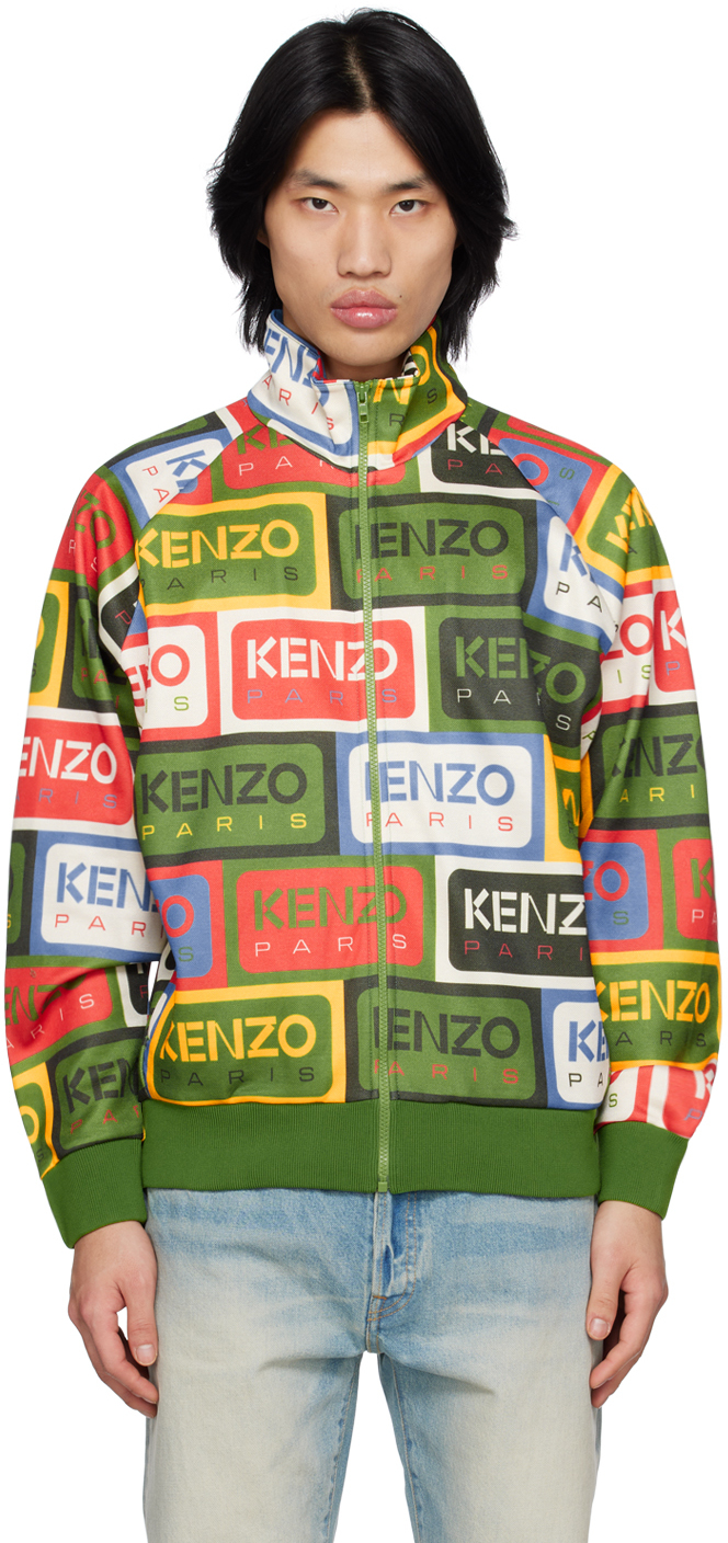 Kenzo: Multicolor Kenzo Paris 'Kenzo Labels' Track Jacket | SSENSE Canada
