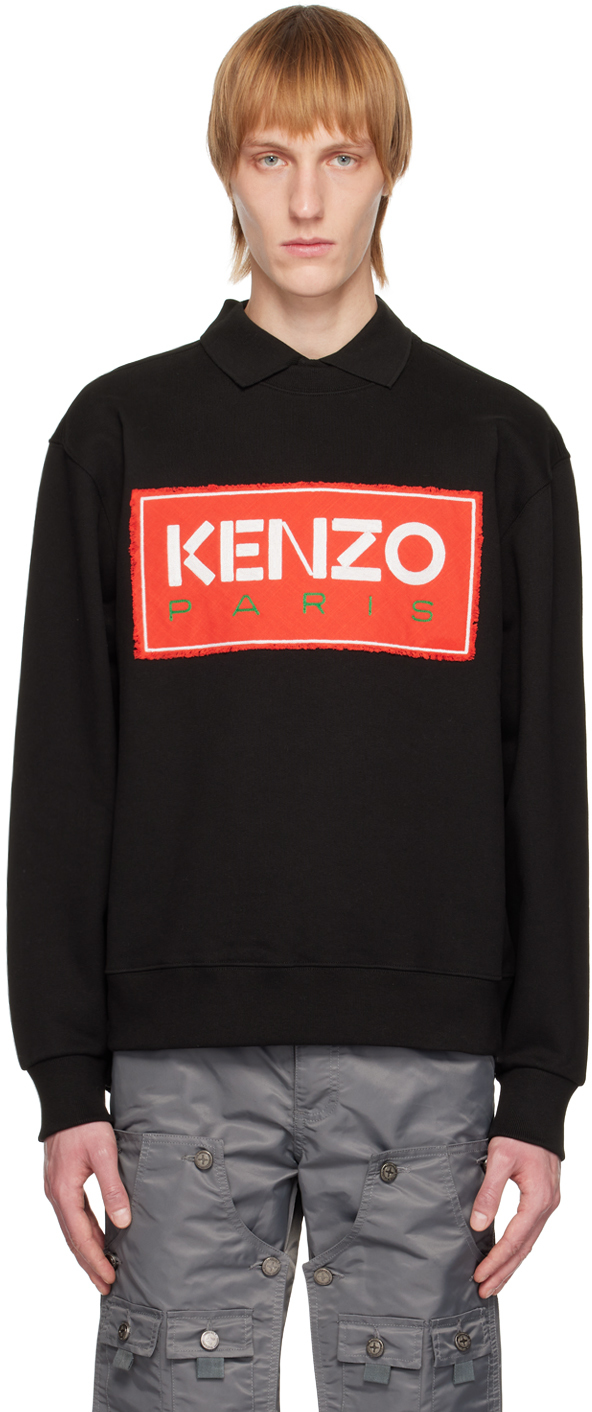Kenzo: Black 'Kenzo Paris' Sweatshirt | SSENSE