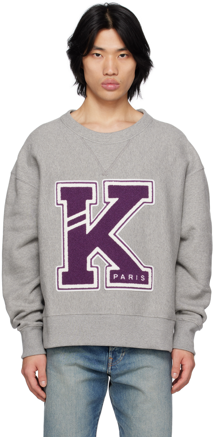 Gray Kenzo Paris Varsity Sweatshirt