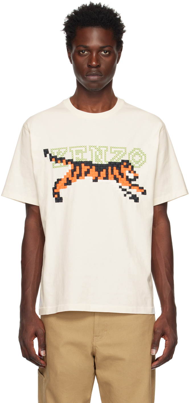 Kenzo Pixel Logo White T-Shirt