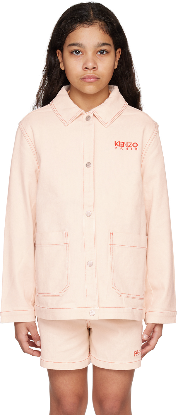 Kenzo Kids Pink  Paris Bamboo Jacket In 45w Ice Pink