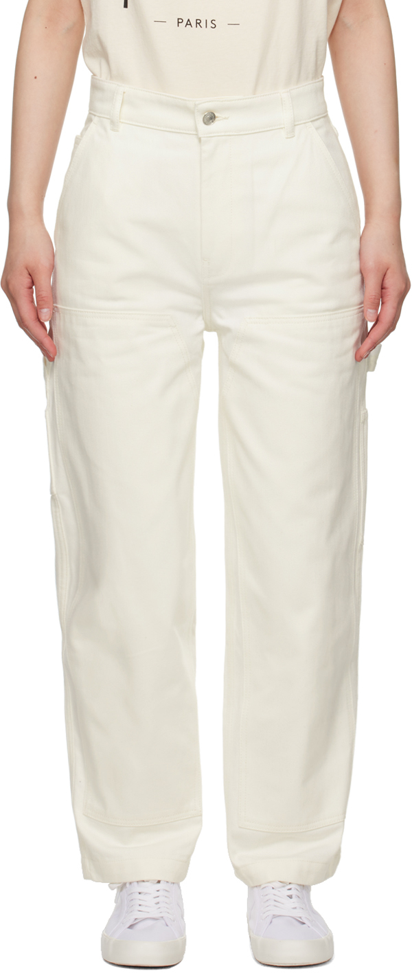 Maison Kitsuné Off-white Pocket Trousers In P103 Off-white