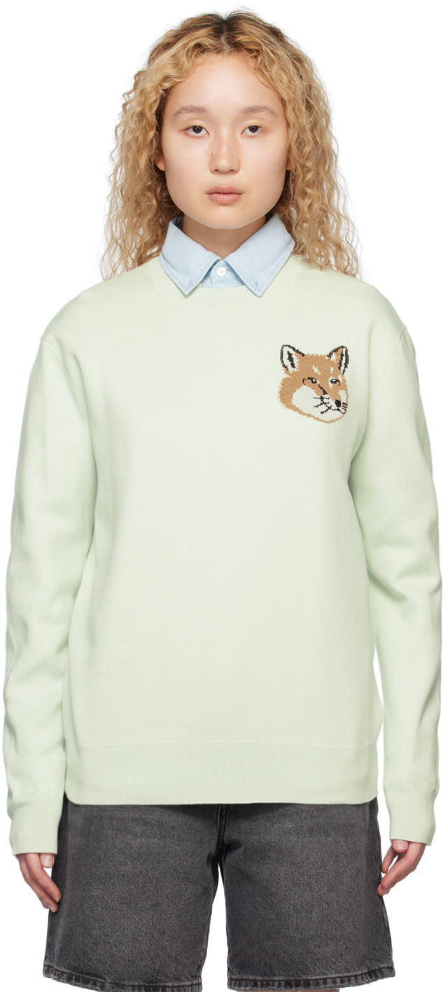 Maison Kitsuné Blue Mini Fox Head Sweater