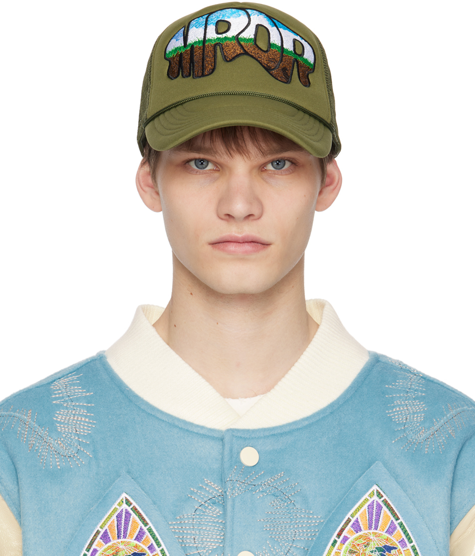 Who Decides War by MRDR BRVDO: Green 'MRDR' Trucker Cap | SSENSE