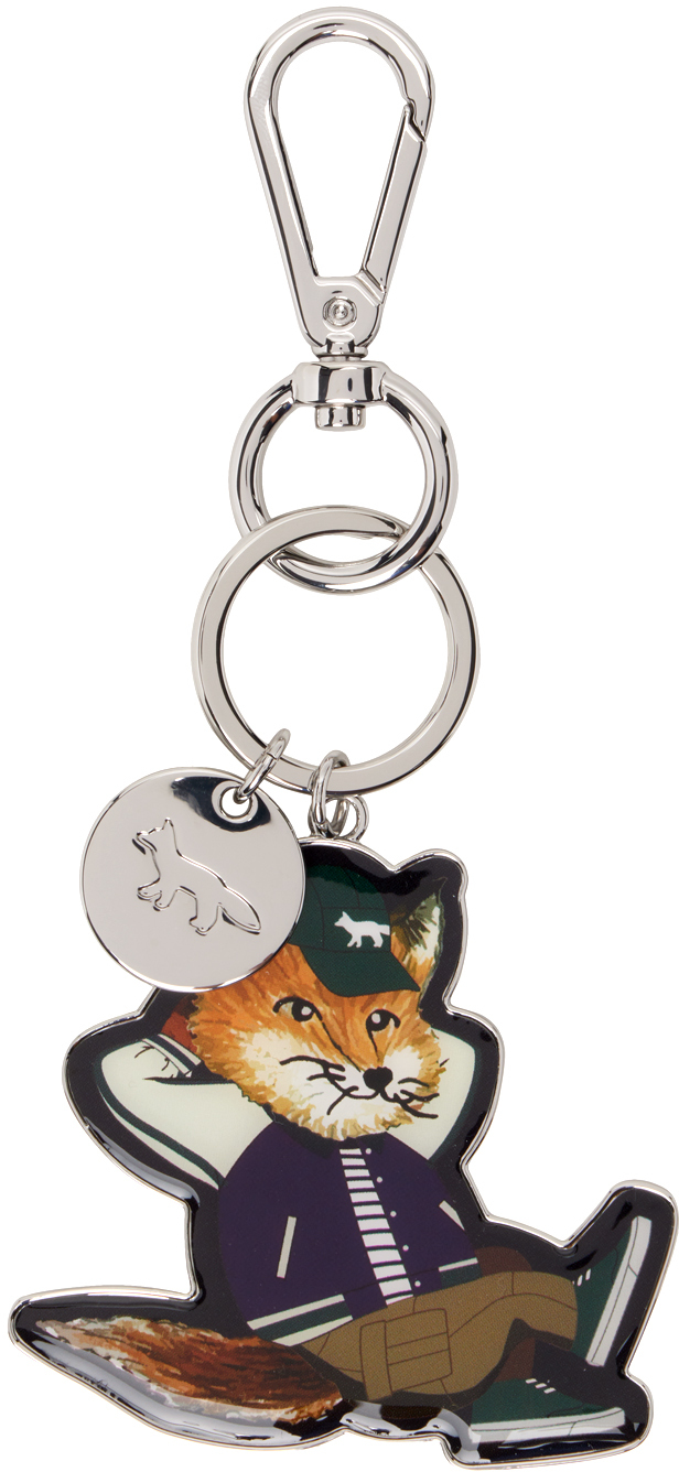 Maison Kitsuné Silver Dressed Fox Keychain | Smart Closet