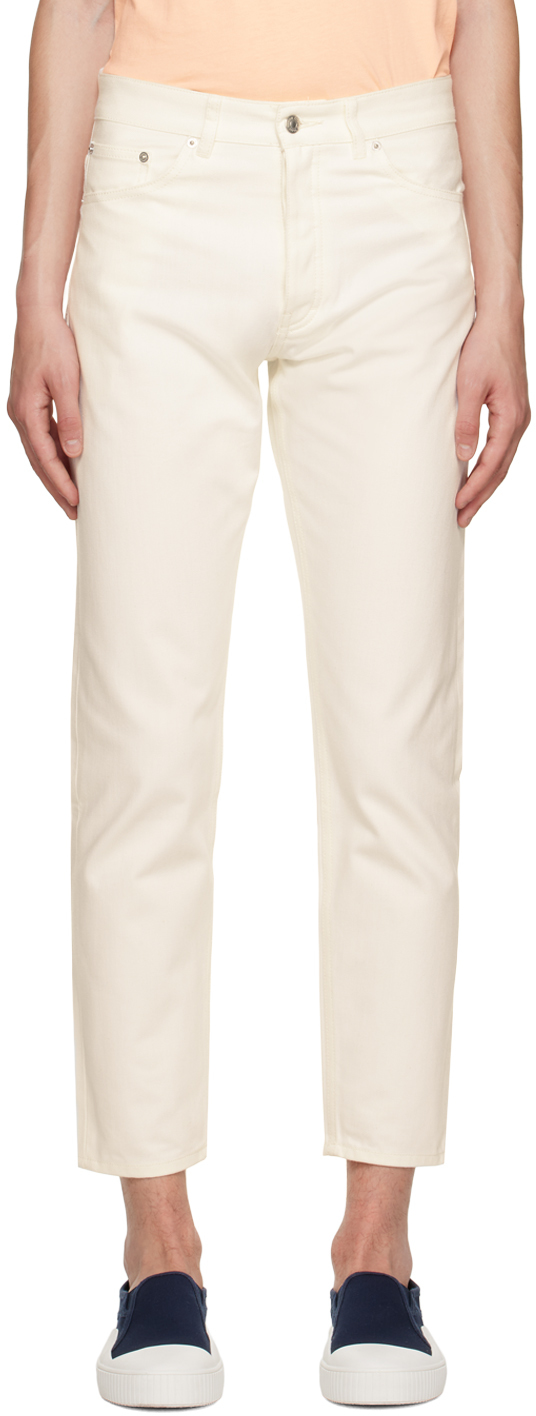 Maison Kitsuné Off-white Tapered Jeans In P103 Off-white