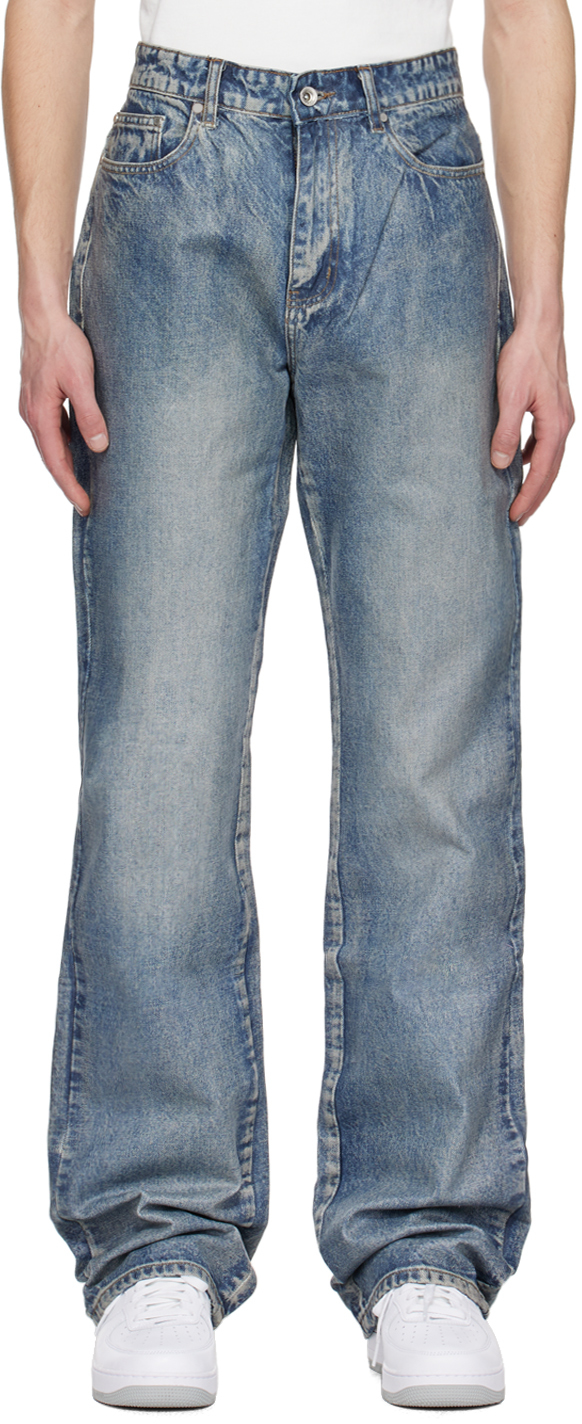 Blue Furor Jeans by Who Decides War on Sale