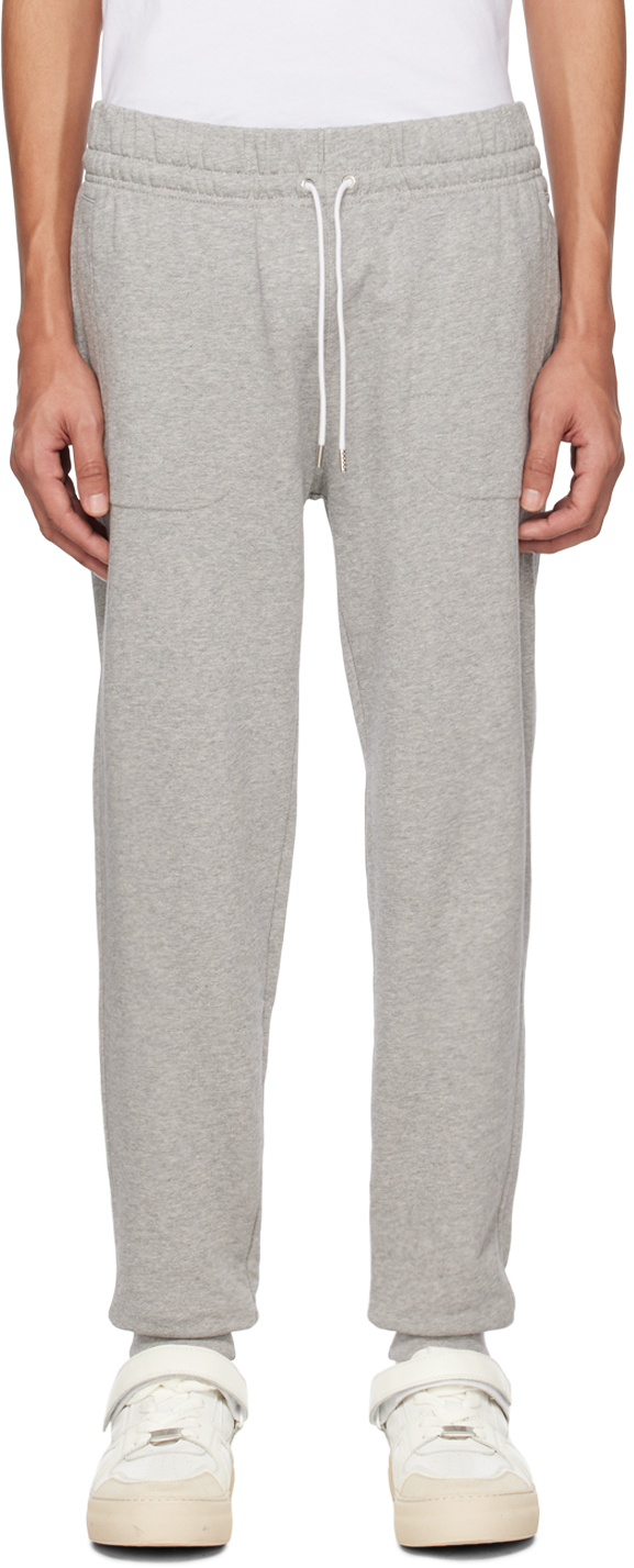 Maison Kitsuné: Gray Tricolor Fox Lounge Pants | SSENSE UK