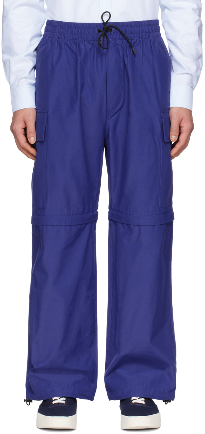Maison Kitsuné Convertible Pants In P485 Deep Blue