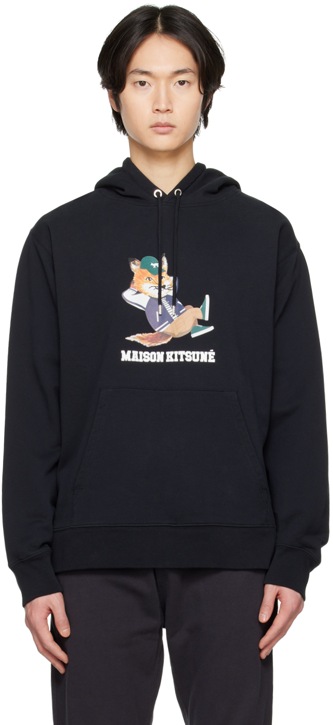 Maison Kitsuné Men's Comfort Dressed Fox Sweatshirt Black