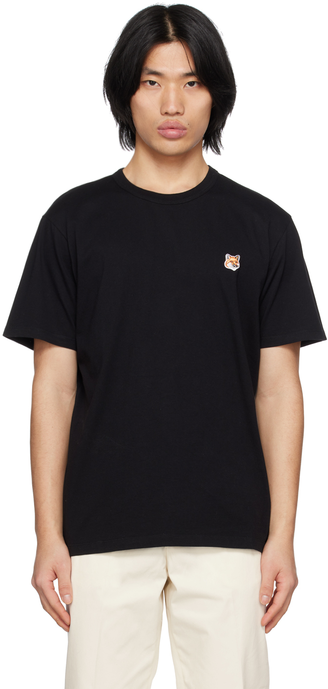 Maison Kitsuné Black Fox Head T-shirt In P199 Black