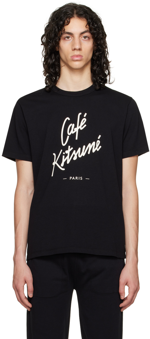 Cafe Kitsune Classic Tee In Black