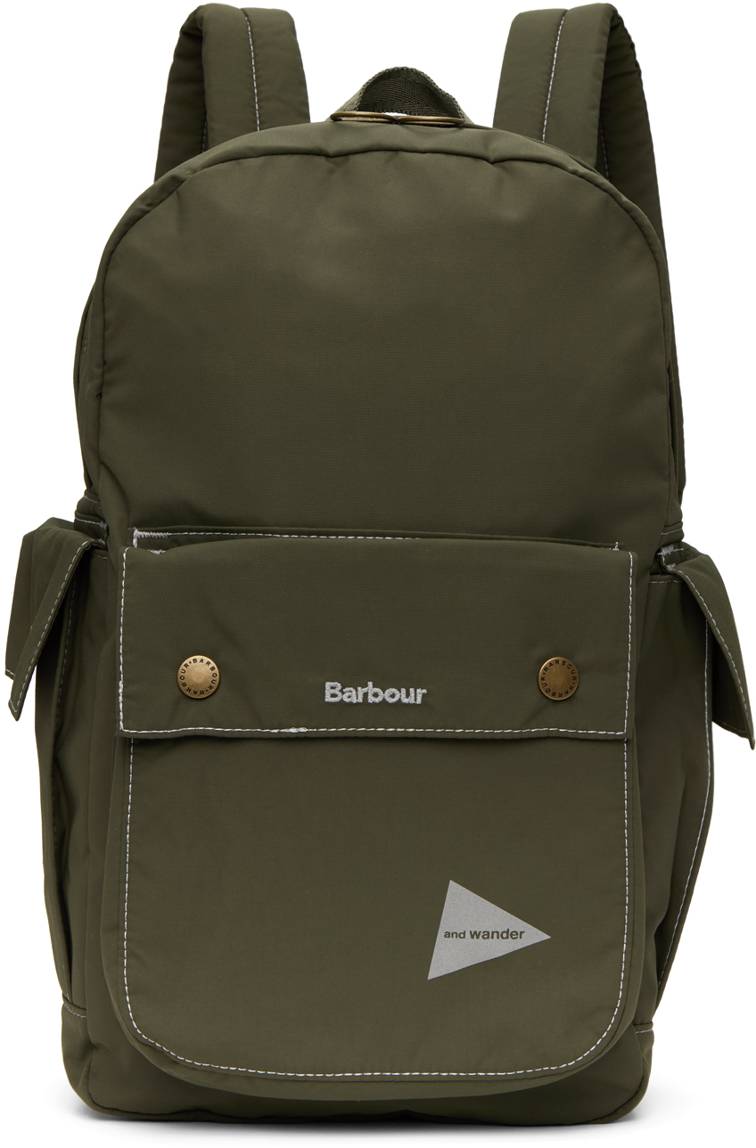 Barbour Khaki And Wander Edition Backpack