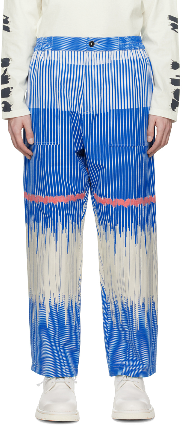 Henrik Vibskov: Blue Crunch Trousers | SSENSE Canada