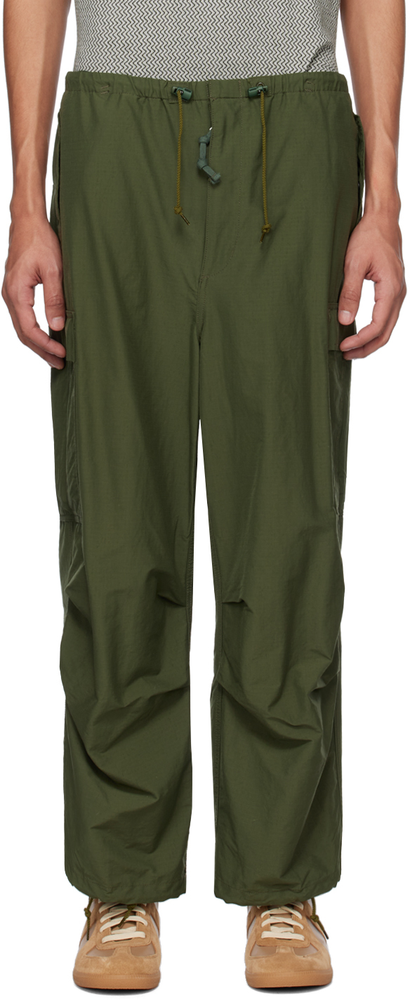 BEAMS PLUS Green Drawstring Cargo Pants