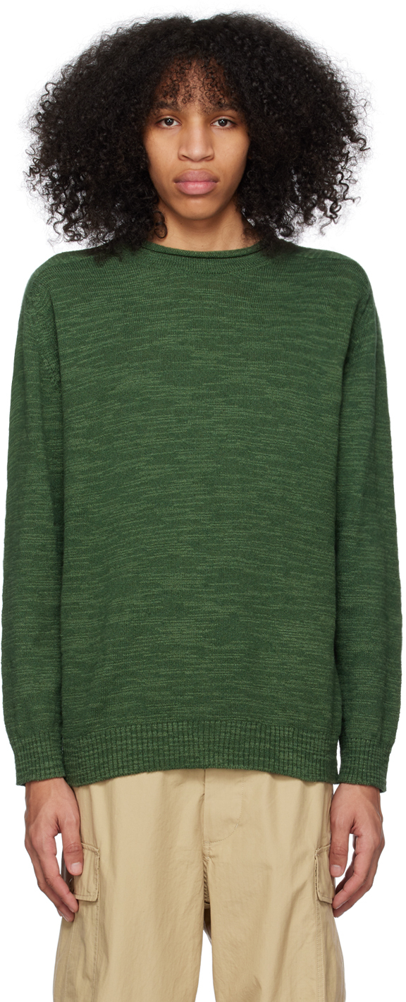 BEAMS PLUS: Green Roll Neck Sweater | SSENSE