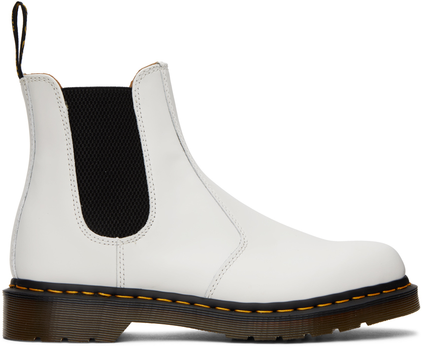 Dr. Martens White 2976 Ankle Boots