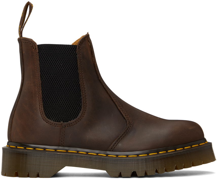 Dr. Martens: Brown 2976 Bex Chelsea Boots | SSENSE