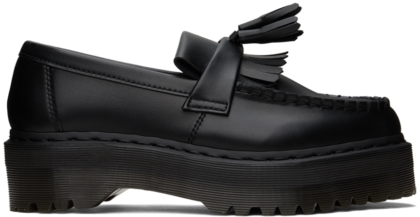 Dr. Martens: Black Adrian Quad Mono Loafers | SSENSE UK