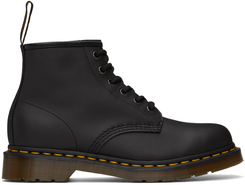 Dr. Martens' Black 101 Boots In Grey