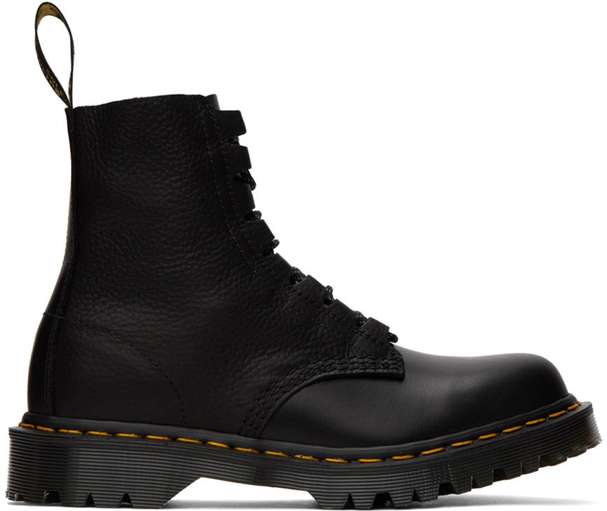 Dr. Martens' Black 1460 Pascal Ghl Boots In Black Sechura & Blac