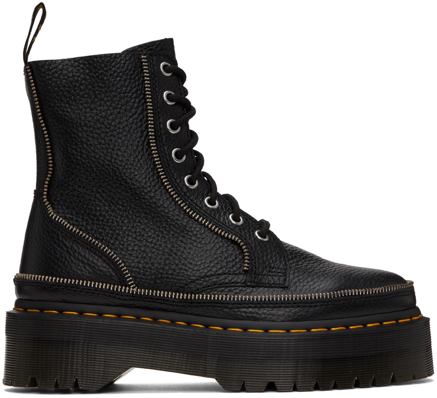 Bottes Dr. Martens Jenna Ambre Vin – Taille 37 – Cuir Palatino – Neuf Avec Boîte