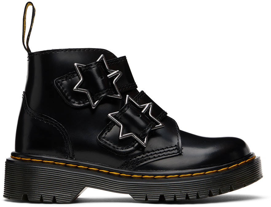 Junior Devon Bex Leather Ankle Boots, Black