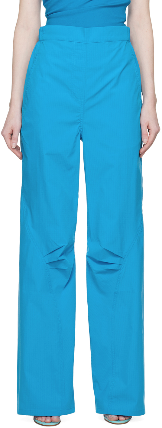 Blue Elasticized Trousers