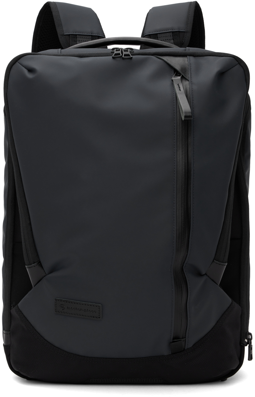 Master-piece Co Navy Large Slick Backpack In Black