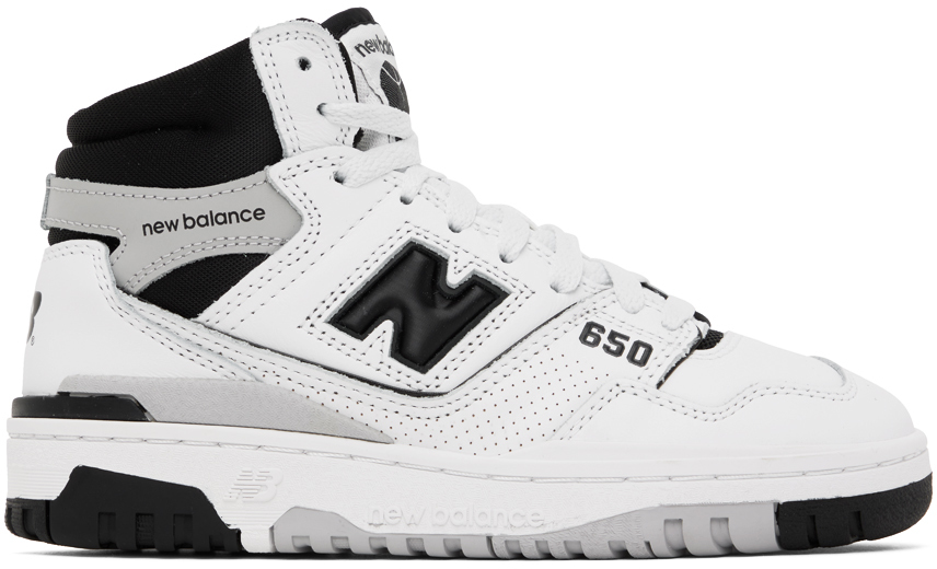 New Balance White 650 Sneakers In White/black