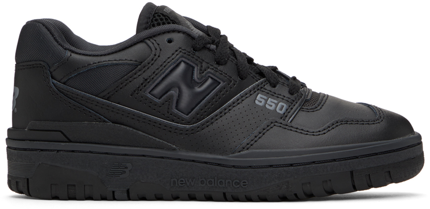 New Balance Black 550 Sneakers In Black/black