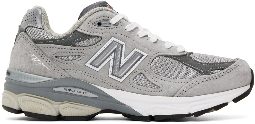 New Balance Gray Made in USA 990v3 Sneakers