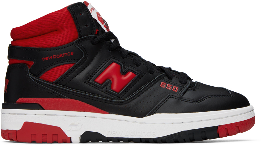 Black & Red 650R Sneakers by New Balance on Sale