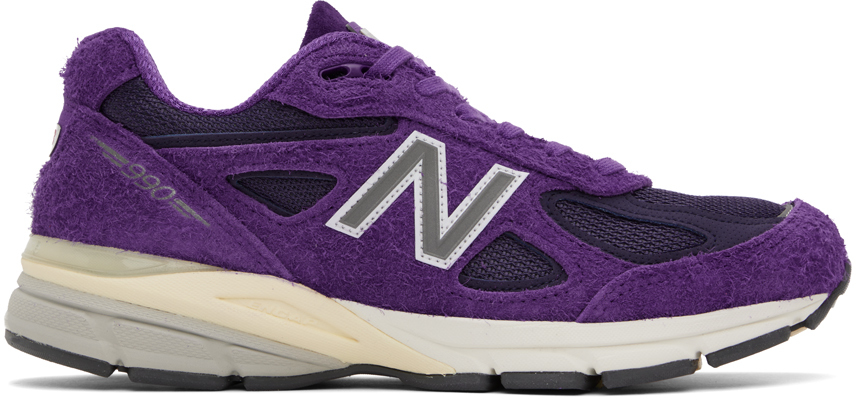 NEW BALANCE PURPLE MADE IN USA 990V4 CORE SNEAKERS