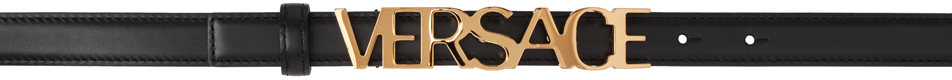 Versace Black Logo Belt