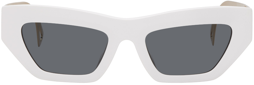 Versace White Cat-eye Sunglasses In 401/8753