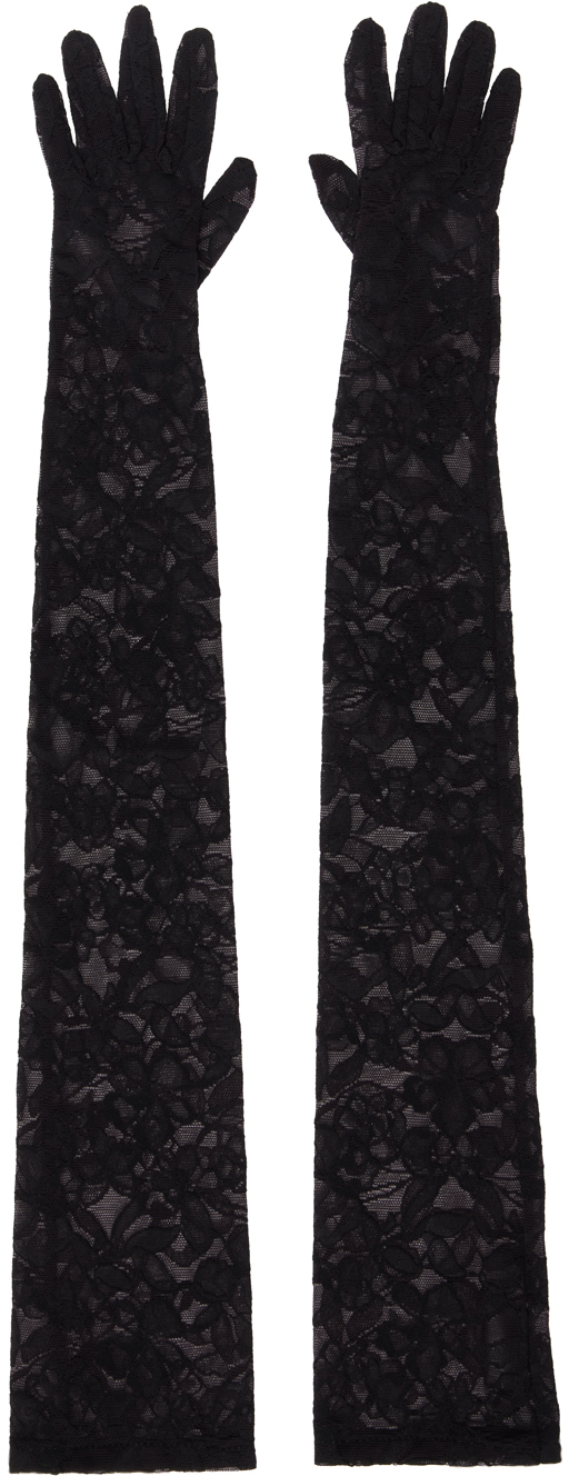 Versace Black Lace Gloves