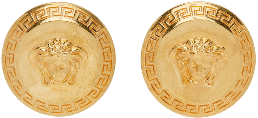 Versace Gold Tribute Medusa Earrings