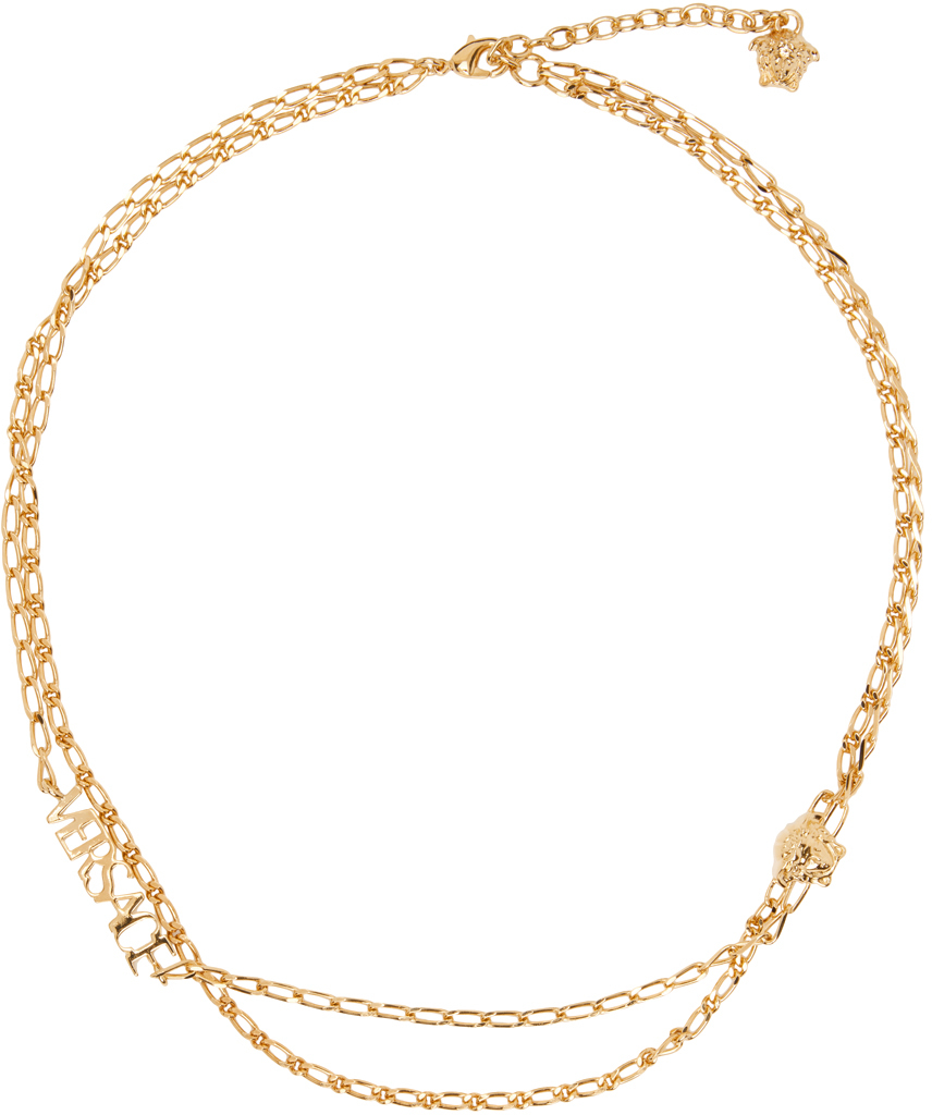 Versace Gold Medusa Logo Necklace In 3j000 Gold | ModeSens