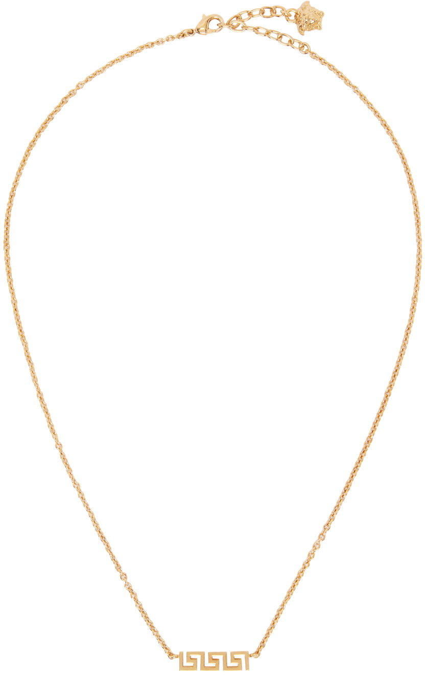 Versace Gold Greca Necklace Ssense