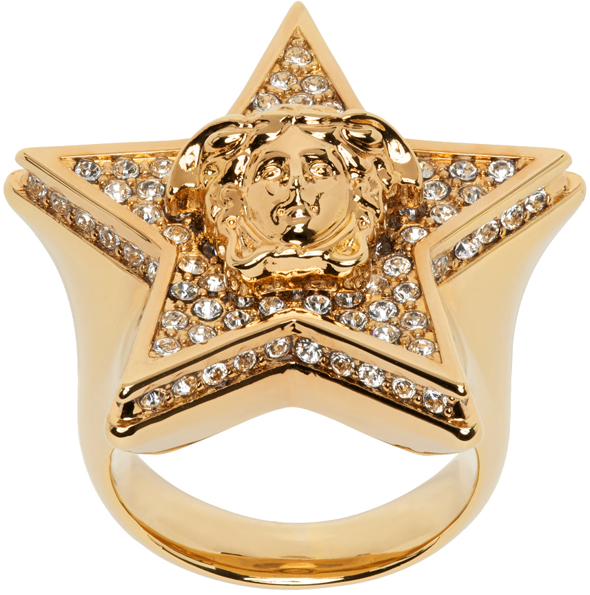 Versace Gold Galaxy Ring In 4j090- Gold-c