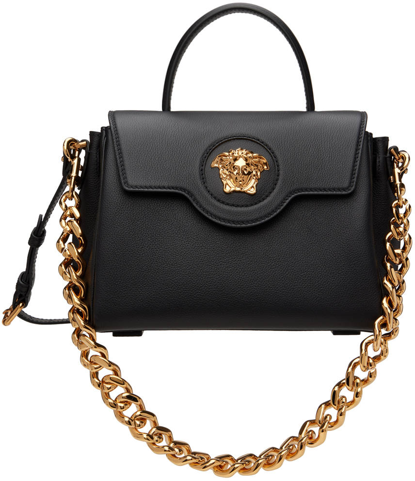 Versace La Medusa Handbag, Female, Black, ONE SIZE