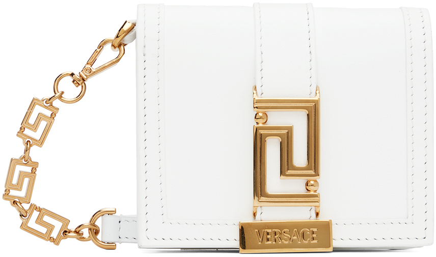 Versace White Greca Goddess Wallet Bag