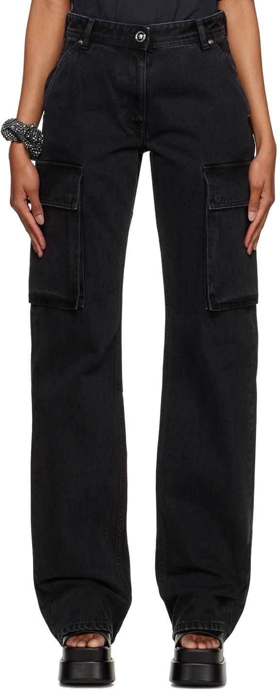 Versace Black Flap Pocket Jeans