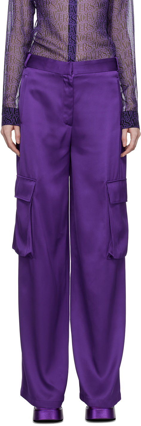 Versace Jeans Couture Purple Chain Couture Leggings